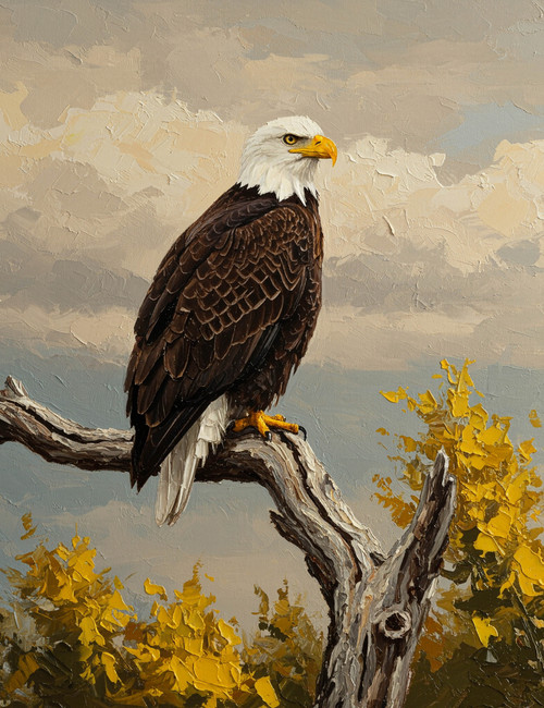 Eagle on a Branch Giclee