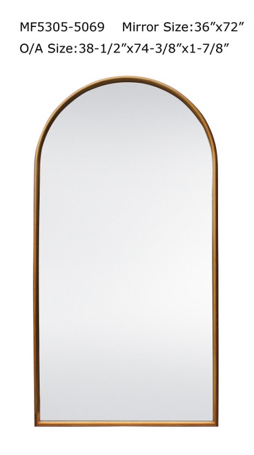 Gold Savoy Arch Full Length Wall Mirror