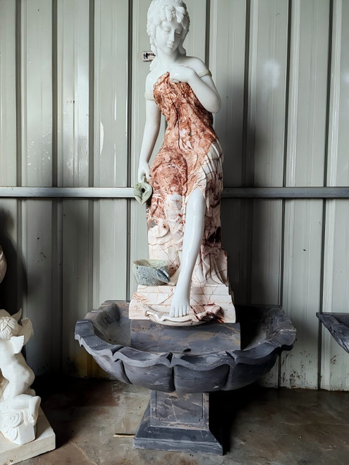 GE21625 Multi Marble Classical Lady Fountain 71 Inches High
