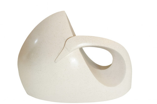 White Terrazo Swan Statue