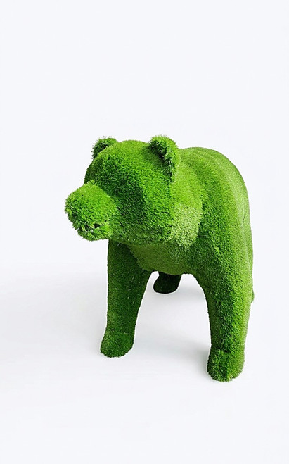 Grizzly Green Topiary Bear Sculpture
