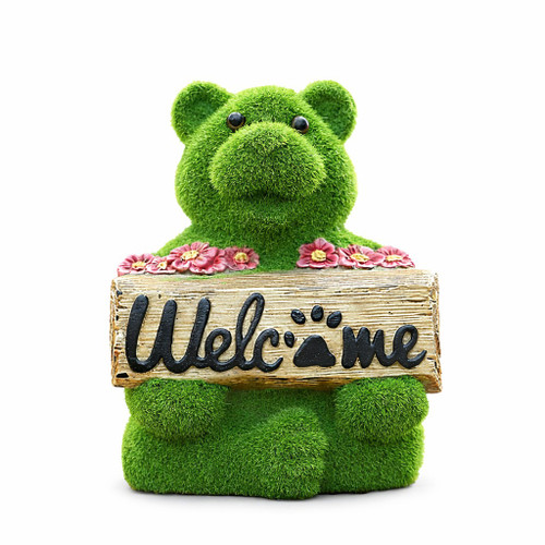 Evergreen Welcome Bear Garden Accent