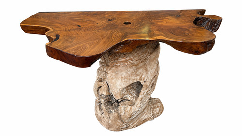 Organic Live Edge Teak Root Vanity