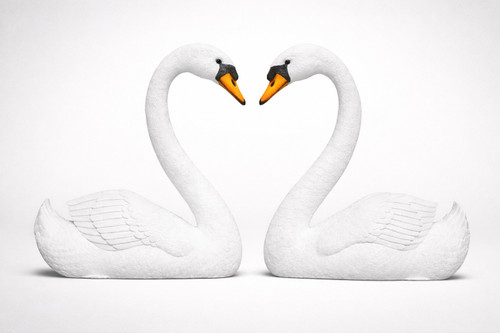 Oversized Swan Sculpture Set of 2