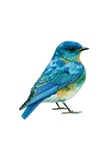 Modern Bluebird Giclee