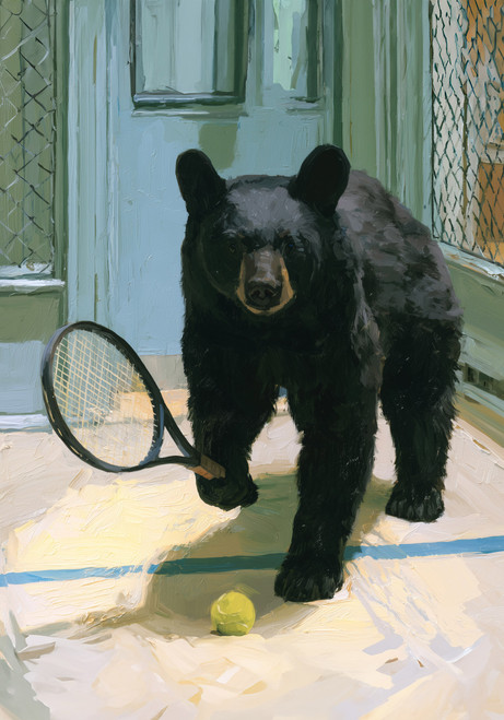 Tennis Bear Giclee