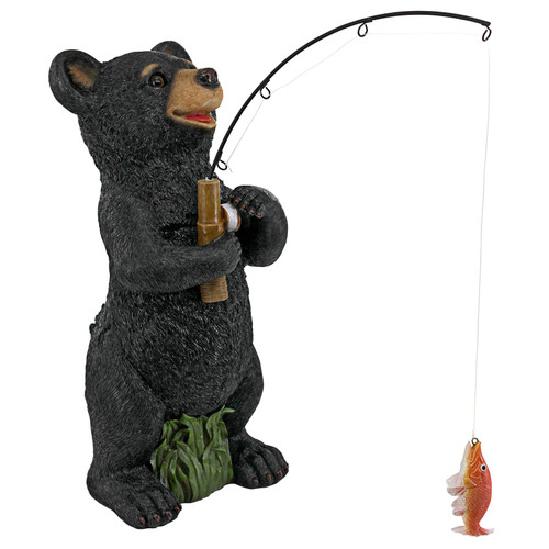 Gone Fishing Bear Small Statue