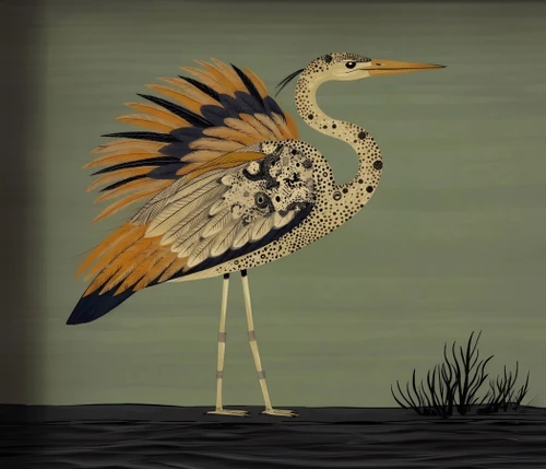 Standing Heron Giclee