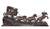 Bronze Six Up Stage Coach on Marble 51 Inches Wide Room Scene