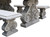Classic Acanthus Garden Table and Bench set of 3 (KIT) Room Scene