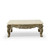 Platine Lion Coffee Table Hand Carved Mahogany with Creama Marfil Marble Top