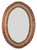 Peruvian Painted Glass Scalloped Mirror