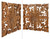36 inch Carved Teak Square Wall D?cor Close Up Image