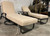 Outdoor Estate 3pc Swivel Chaise Lounge and Table Set Outdoor Aluminum,  Sunbrella,   Bridgeton Moore Patio Furniture