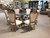Anglia 72 Round Pedestal Dining Table with Glass Top-Platine Room Scene