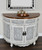 Cabo Blanco Peruvian Copper Top Blanco Bathroom Vanity 48W Room Scene