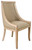 Farmhouse Curved Dining Chair with Faux Leather