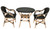 Black Sierra Arm Chair Bistro Set of 3