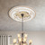 White and Gold Round Clover Ceiling Medallion 23.5