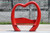 Heart Shaped Lovers Lounge Bench Room Scene