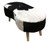 Bench Peanut Adirondack Style Natural Black and White Fur 49 Inch, Lodge,Cabin,Retreat Seating