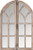 Windowpane Leaner Mirror with White Wash Finish