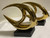 Mirrored Gold Fish Set of 2 on Bases