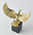 Majestic Gold Hawk Sculpture on Base