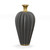 Radial Matte Large Vase - Black