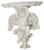 White Cherub Statue Wall Relief