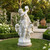 White Marble Lady Statue H70.9 Inches  Ge21403