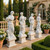 White Marble Four Seasons Statues H72.8 Inches  Stand:H19.7 Inches  Ge21412