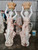 Multi Color Milk Marble Pair of Ladies with Baskets H63 Inches          Ge21429