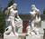 White Marble with Gray Accents Hercules Pair of Statues H78.8 Inches          Ge21434 White Marble with Gray Accents Hercules Pair of Statues H78.8 Inches          Ge21434
