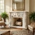 White Marble Carved Classic Mantel L76.8*H55.1*W13.8 Inches        OPEN?L48*H37.4 Inches  Ge21453