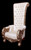 Imperial Gold Palace White and Gold Throne Chair