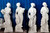 Set of 4 White Marble Four Seasons 73 Inches High