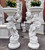 GE21632 Pair White Mrbl Cherubs with Urns 47 Inches High