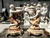 Pair Multi Colored Marble Women with Urns 47 Inches High