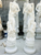 Pair of White Marble Classical Ladies 47 Inches High