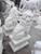 Pair White Marble Lions 39 Inches High GE21577