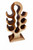 Abstract Suar Wood Wine Rack Sculpture