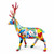 Pop Art Long Horned Reindeer Sculpture