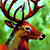Neon Deer Giclee