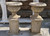 Classic Granite Urn Planters on Pedestals  Set of 2 Granite H49.6"*D18"