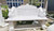 Ornate Swan White Marble Garden Bench White Marble L70.9*H50.4*W23.6"