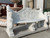 Ornate Guardian Lion White Marble Garden Bench White Marble L87"*H50.4"*W25.6" Alternate View