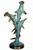 Three Sharks in Special Patina on Marble Base