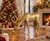 Silver and Gold Woodland Grace Grazing Reindeer