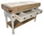 Marble Top 3 Drawer Kitchen Island In Chaulk White Close Up Image